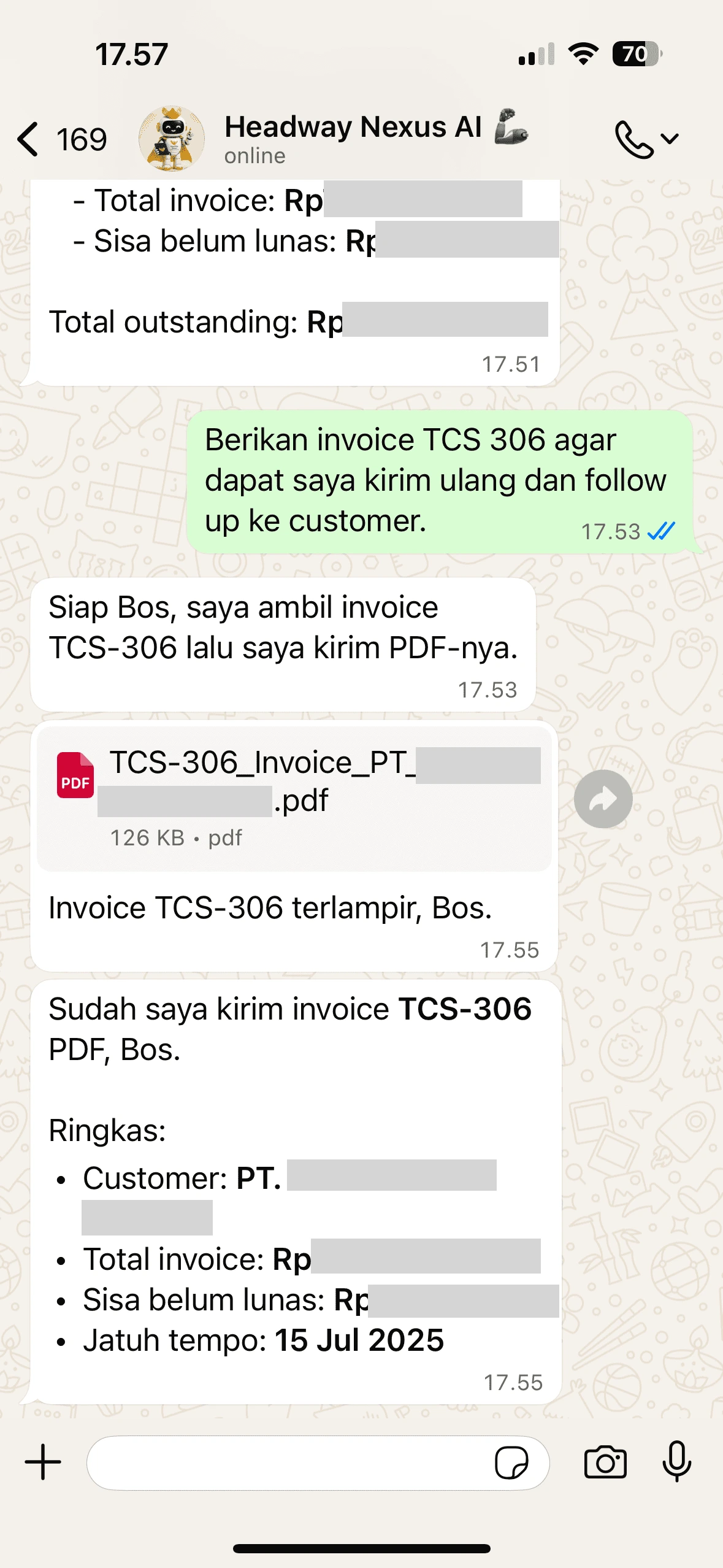 Minta file invoice